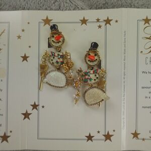 Lunch at the Ritz Earrings Frosty the Snowman Lunchman‎